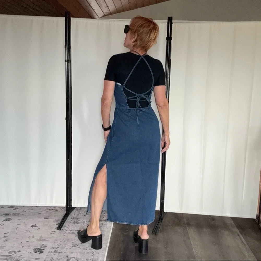 Source Unknown Blue Midi Dress - Picture 2 of 3